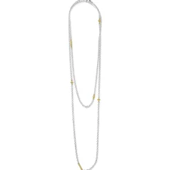 Cheap LAGOS 32 Inch Two-Tone Caviar Chain Necklace