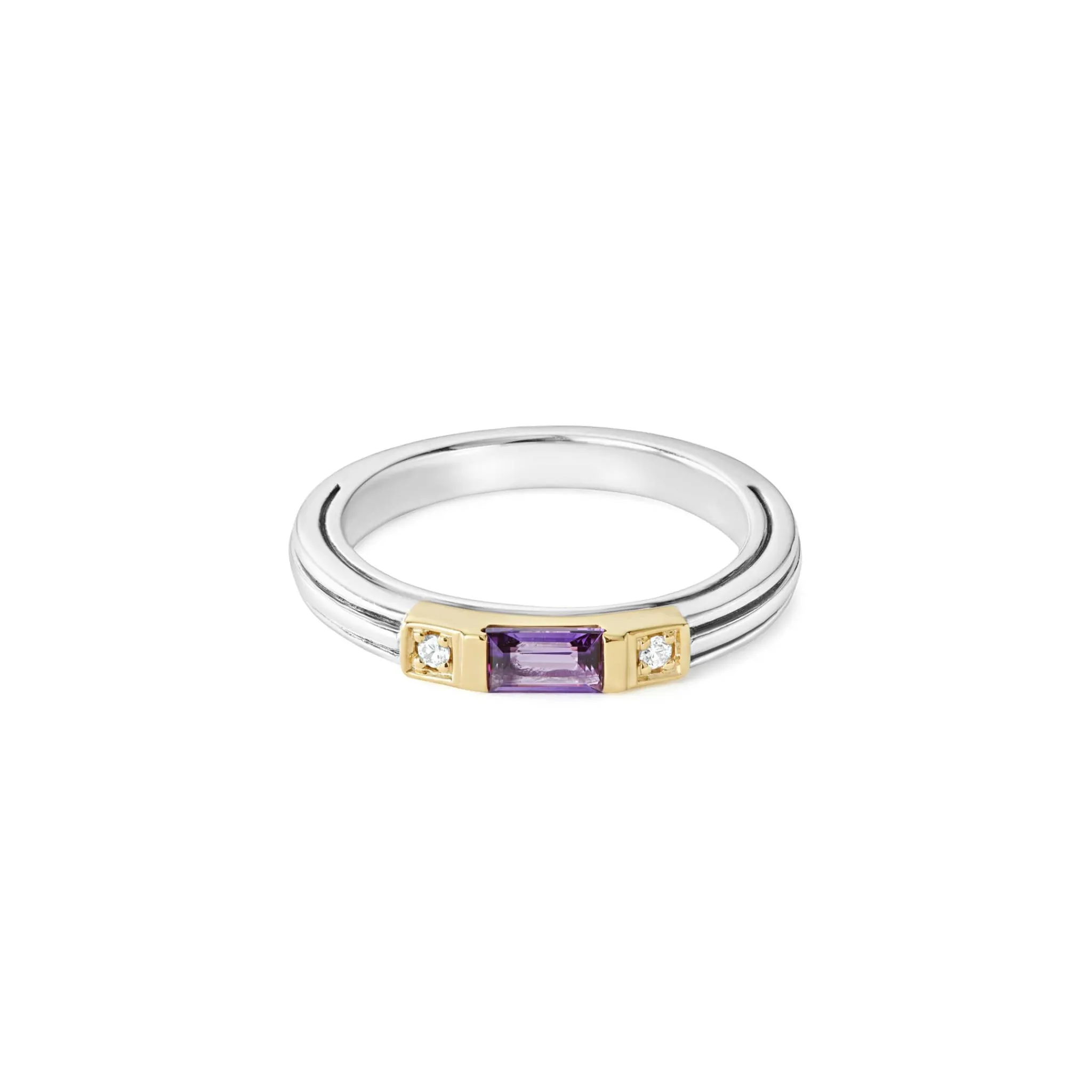 Outlet LAGOS Amethyst And Diamond Stacking Ring