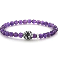 New LAGOS Amethyst Skull Bracelet