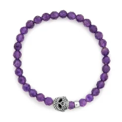New LAGOS Amethyst Skull Bracelet