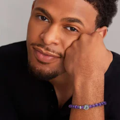 New LAGOS Amethyst Skull Bracelet