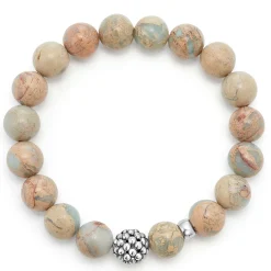 Outlet LAGOS Aqua Tera Jasper Silver Station Bead Bracelet