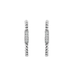Outlet LAGOS Beaded Diamond Hoop Earrings