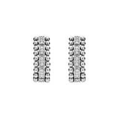 Fashion LAGOS Beaded Diamond Huggie Earrings