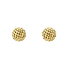 Discount LAGOS Beaded 18K Gold Stud Earrings