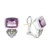 New LAGOS Bezel-Set Amethyst Earrings