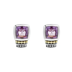 Flash Sale LAGOS Bezel-Set Amethyst Stud Earrings