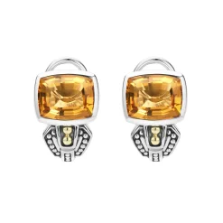 New LAGOS Bezel-Set Citrine Earrings