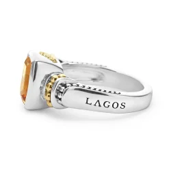 Fashion LAGOS Bezel-Set Citrine Ring