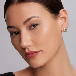 Hot LAGOS Bezel-Set Prasiolite Stud Earrings