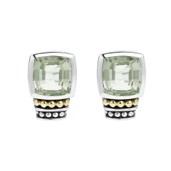 Hot LAGOS Bezel-Set Prasiolite Stud Earrings