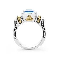 Store LAGOS Bezel-Set Swiss Blue Topaz Ring