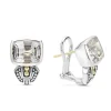 Discount LAGOS Bezel-Set White Topaz Earrings