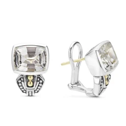 Discount LAGOS Bezel-Set White Topaz Earrings
