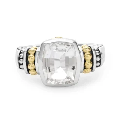 Flash Sale LAGOS Bezel-Set White Topaz Ring