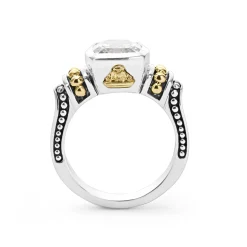 Flash Sale LAGOS Bezel-Set White Topaz Ring