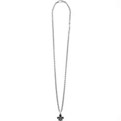 Outlet LAGOS Black Agate Fleur De Lis Amulet Necklace