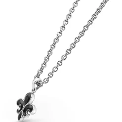 Outlet LAGOS Black Agate Fleur De Lis Amulet Necklace
