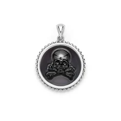 Outlet LAGOS Black Agate Skull Crossbone Amulet