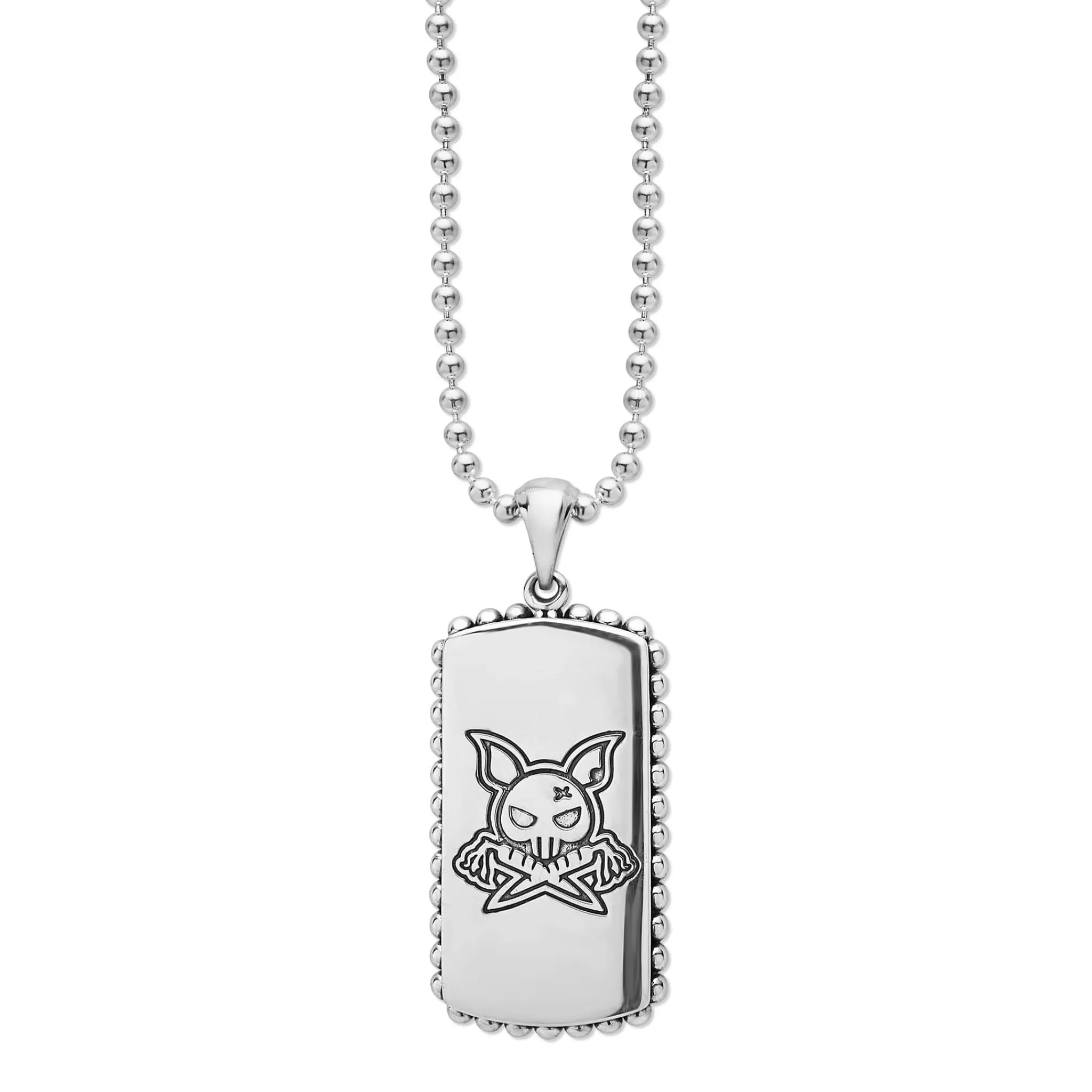 Cheap LAGOS Black Agate Tag Amulet Necklace