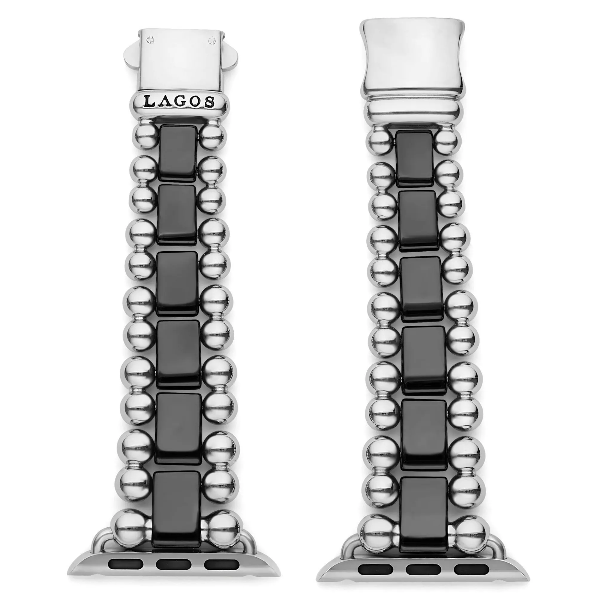 Fashion LAGOS Black Ceramic And Stainless Steel Watch Bracelet-38-45Mm