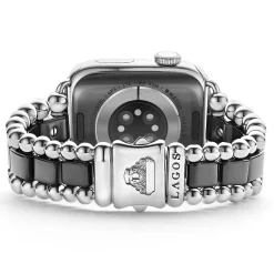 Hot LAGOS Black Ceramic Half Diamond Watch Bracelet-38-45Mm