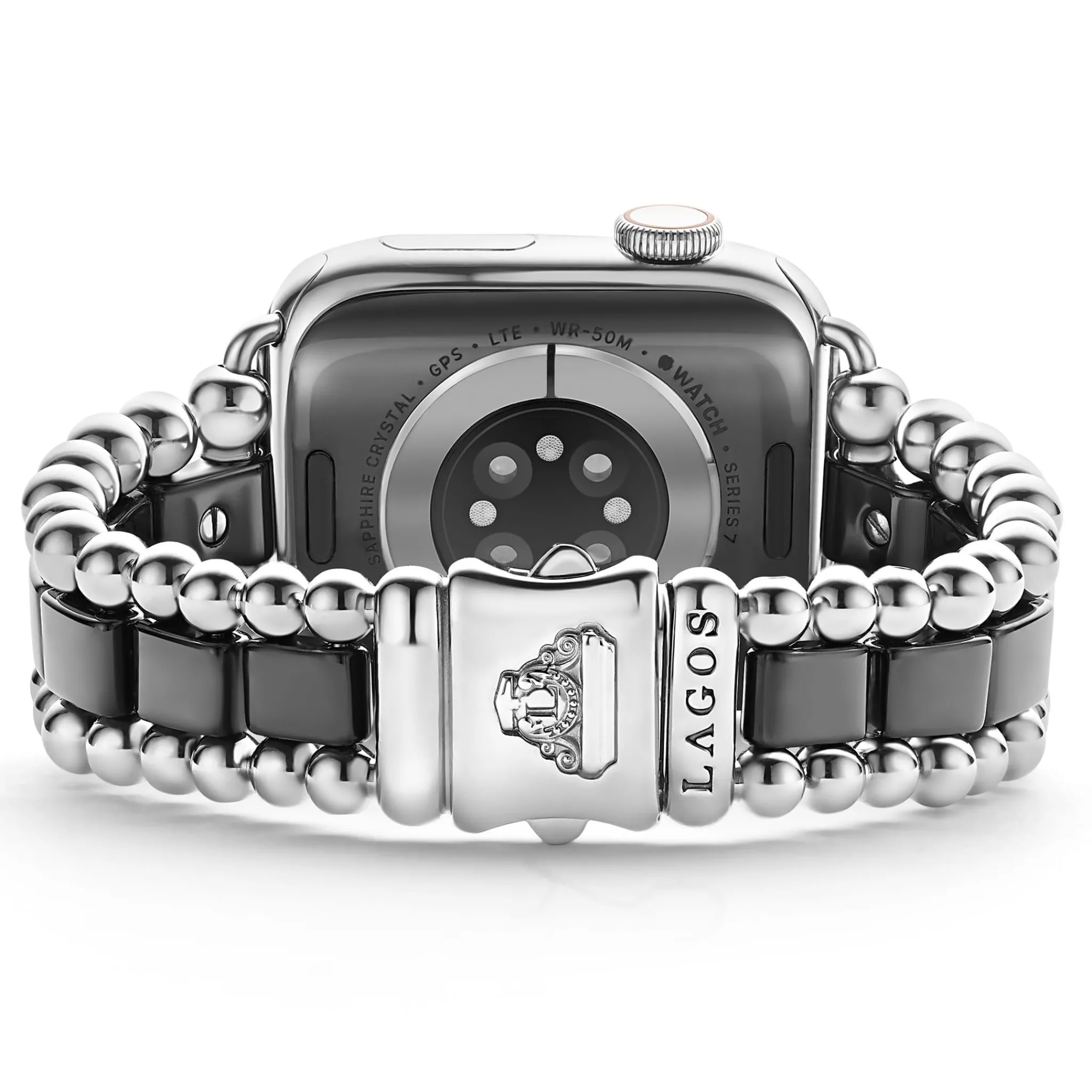 Hot LAGOS Black Ceramic Half Diamond Watch Bracelet-38-45Mm