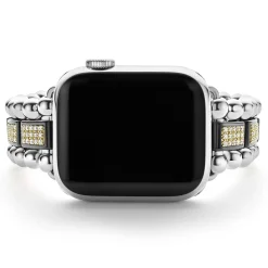Hot LAGOS Black Ceramic Half Diamond Watch Bracelet-38-45Mm