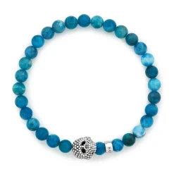 Fashion LAGOS Blue Apatite Skull Bracelet