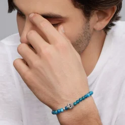 Fashion LAGOS Blue Apatite Skull Bracelet