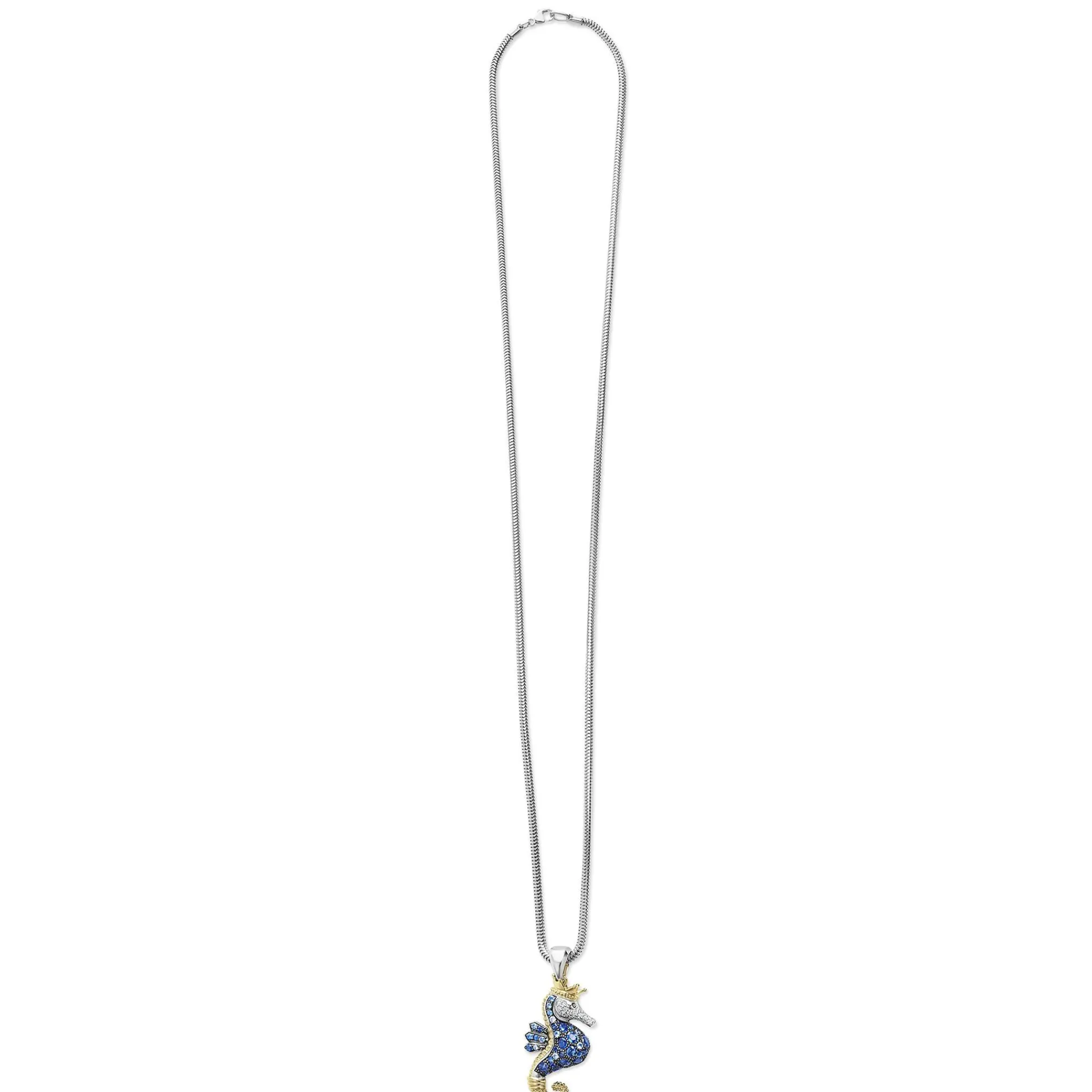 Clearance LAGOS Blue Sapphire And Diamond Seahorse Pendant Necklace