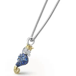 Clearance LAGOS Blue Sapphire And Diamond Seahorse Pendant Necklace