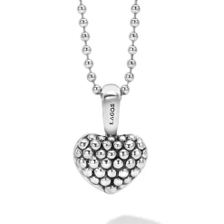 Sale LAGOS Caviar Beaded Heart Pendant Necklace