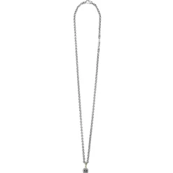 New LAGOS Caviar Beaded Skull Amulet Necklace