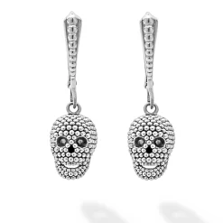 Flash Sale LAGOS Caviar Beaded Skull Drop Earrings