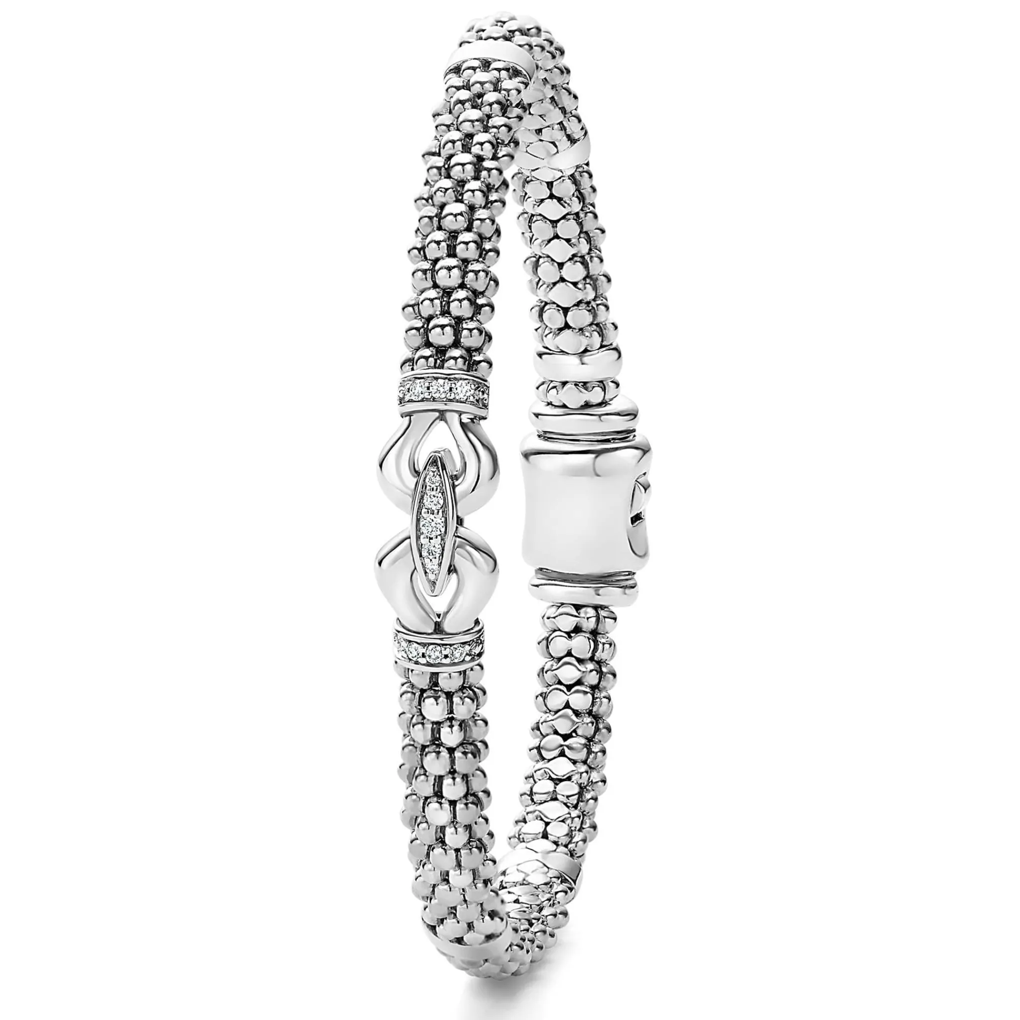 Outlet LAGOS Caviar Buckle Diamond Bracelet | 6Mm