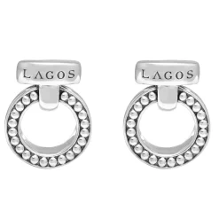 Online LAGOS Caviar Circle Bar Earrings