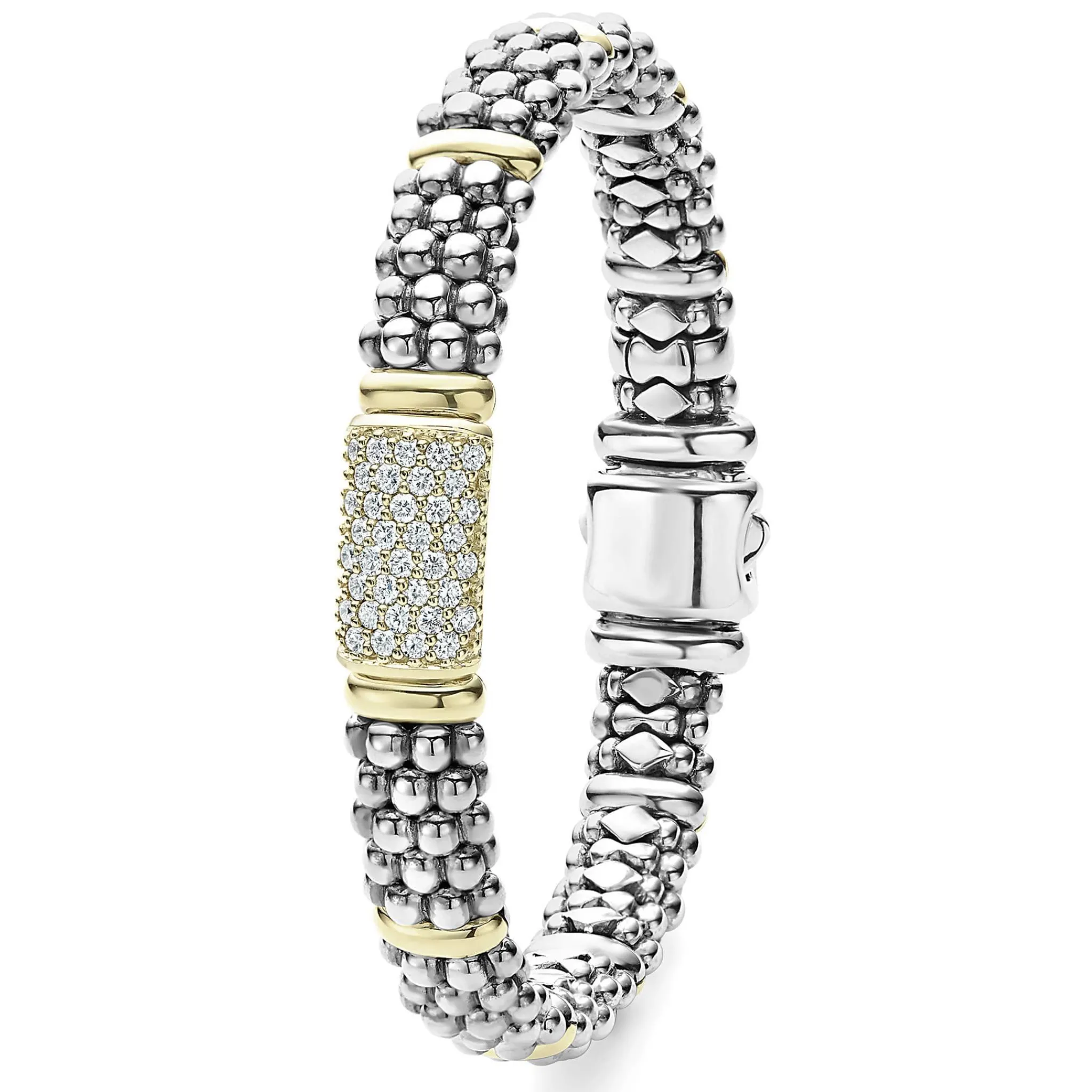 Hot LAGOS Caviar Diamond Bracelet | 9Mm