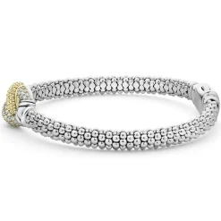 New LAGOS Caviar Diamond Knot Bracelet | 6Mm