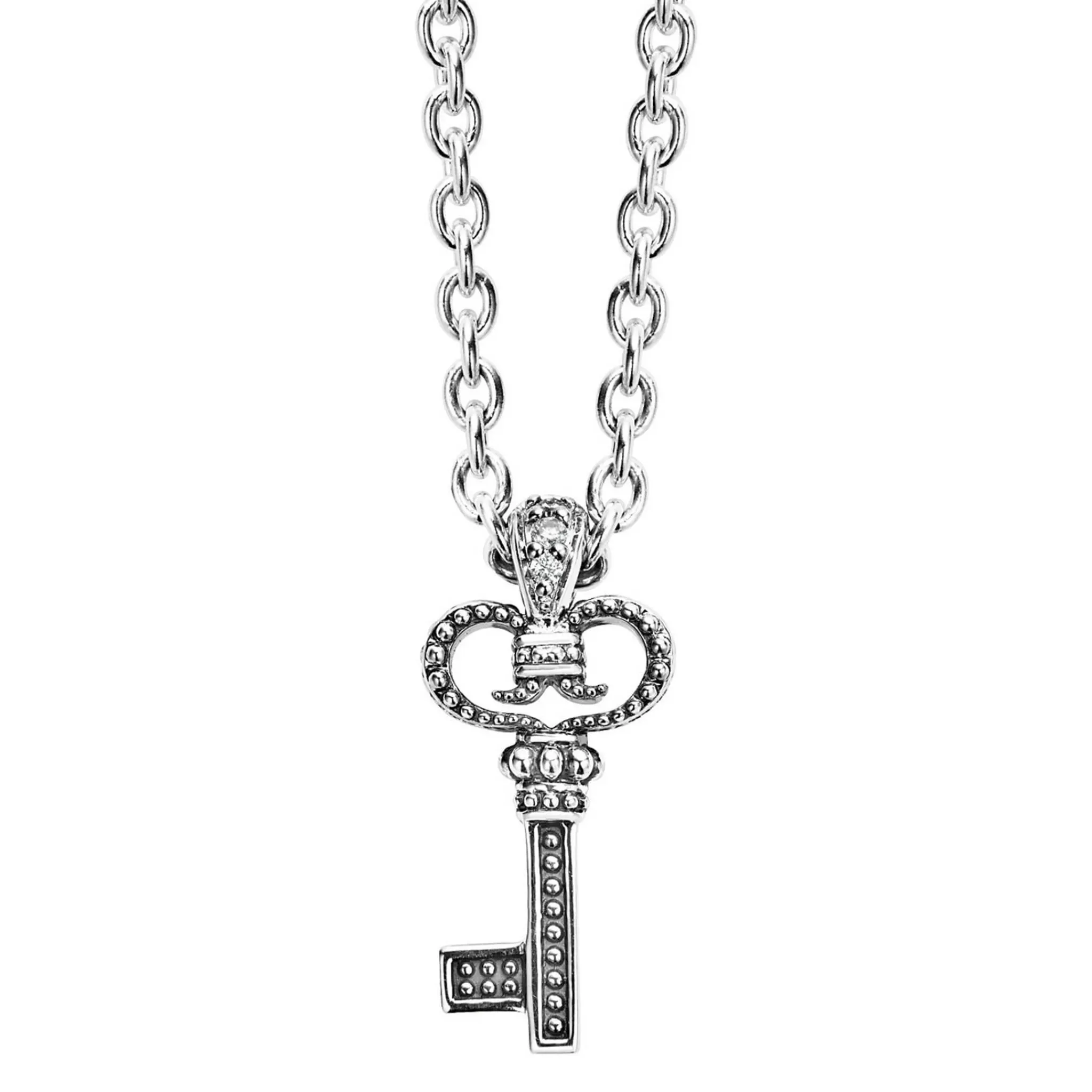 Best LAGOS Caviar Key Diamond Pendant Necklace