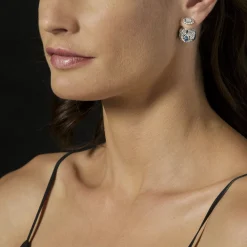 Outlet LAGOS Caviar Square Diamond Stud Earrings