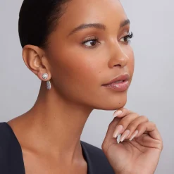 Outlet LAGOS Caviar Square Diamond Stud Earrings