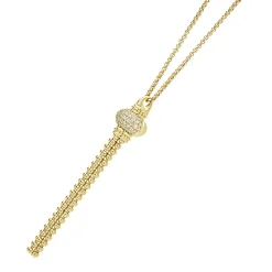 Fashion LAGOS Caviar Tassel Diamond Pendant Necklace