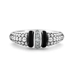 Outlet LAGOS Ceramic And Caviar Diamond Ring