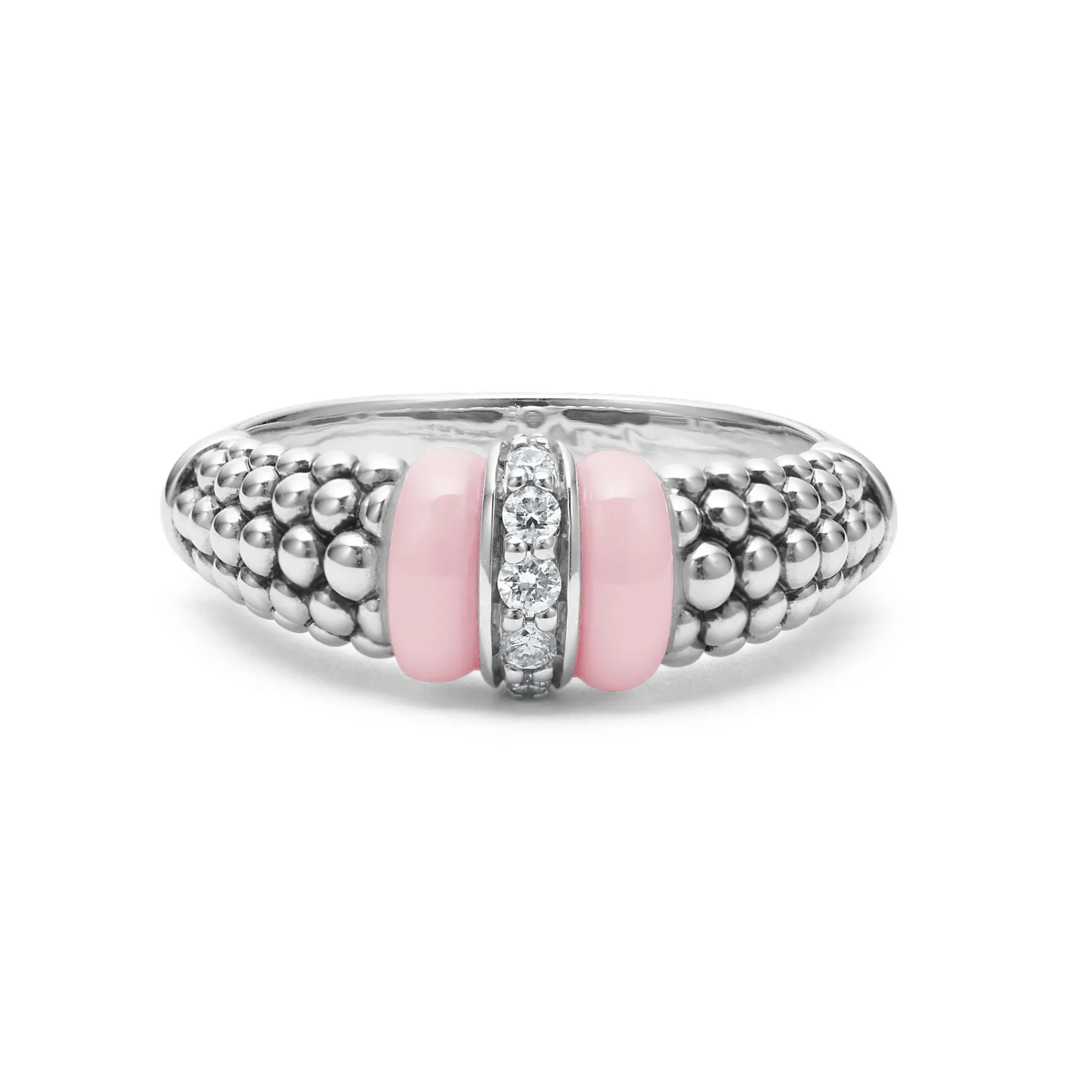 Shop LAGOS Ceramic And Caviar Diamond Ring