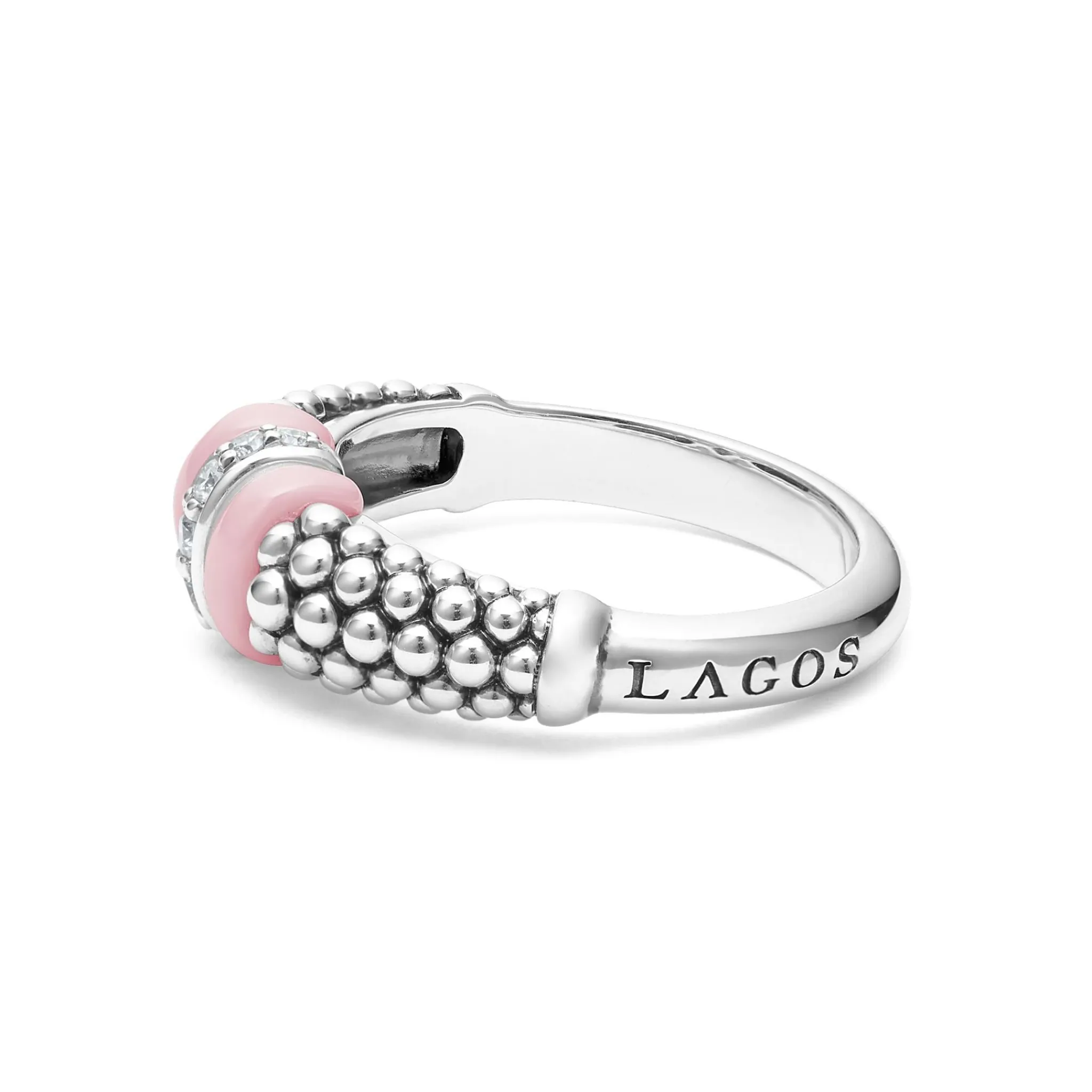 Shop LAGOS Ceramic And Caviar Diamond Ring
