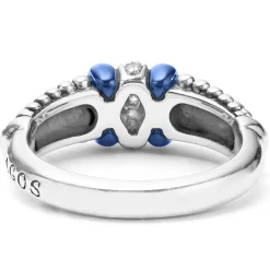 Hot LAGOS Ceramic And Diamond Caviar Ring