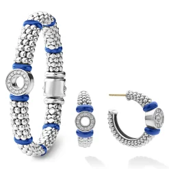 Shop LAGOS Ceramic And Diamond Circle Caviar Gift Set