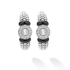 Discount LAGOS Ceramic And Diamond Circle Hoop Earrings