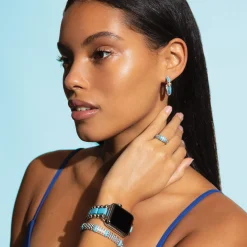 Outlet LAGOS Ceramic And Diamond Hoop Earrings